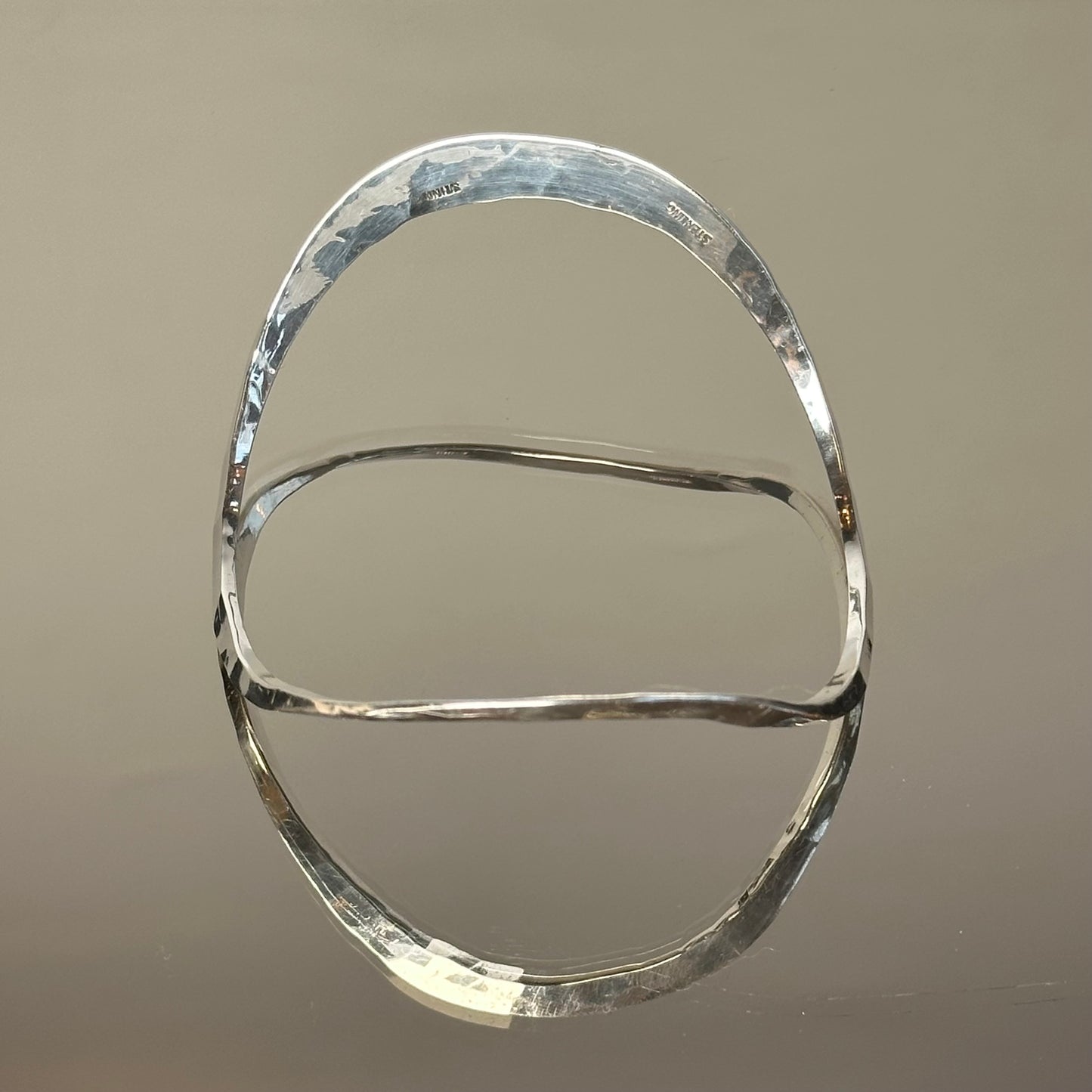 Vintage Gerald Stinn Sterling Silver Hammered Bracelet