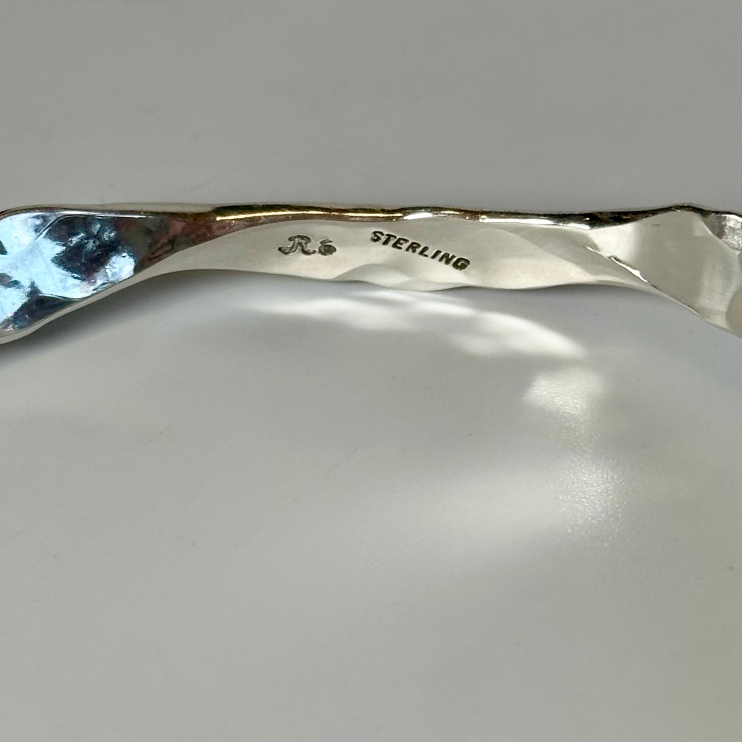 Vintage Italian Sterling Silver Hammered Bracelet