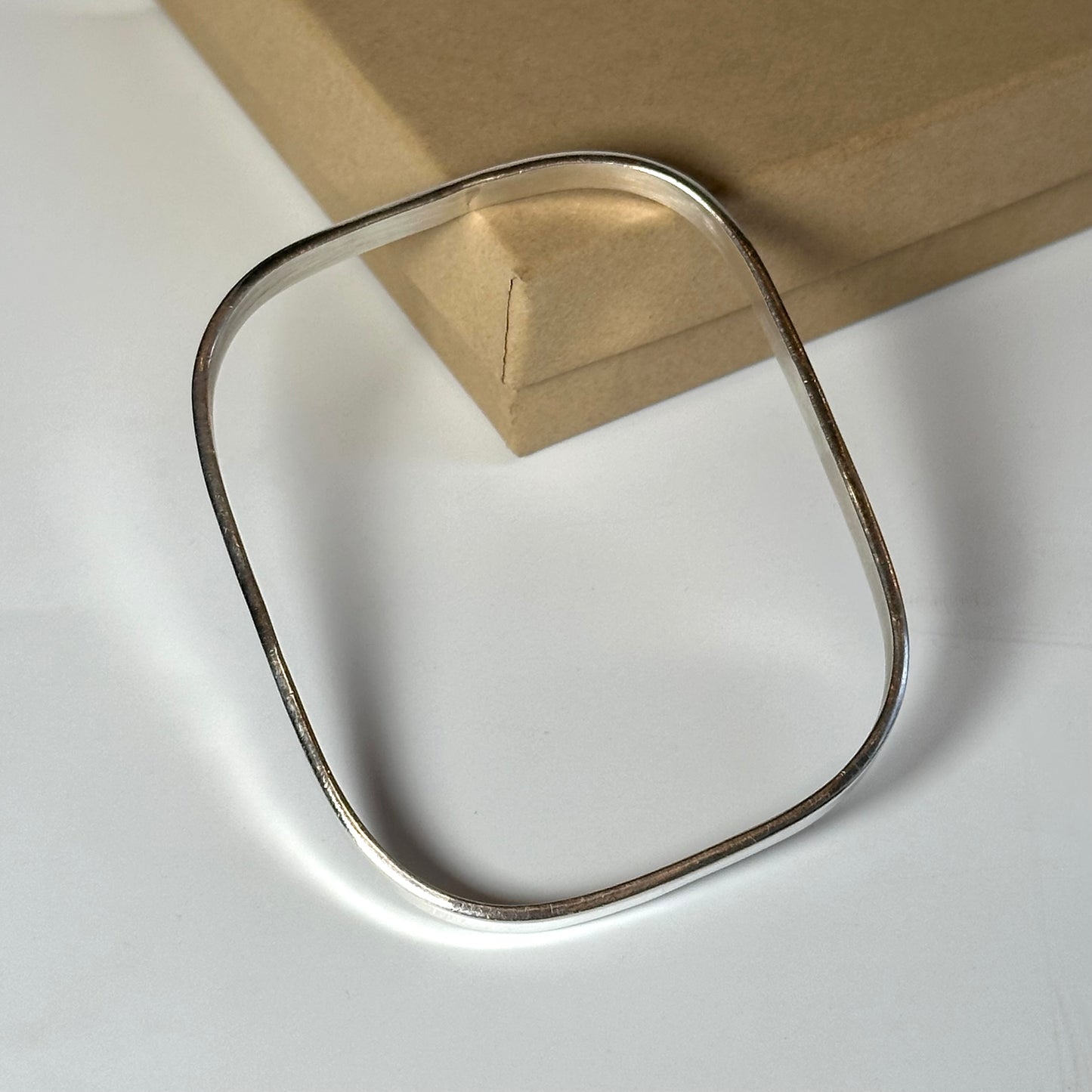 Vintage Mexican Silver Rounded Rectangle Bracelet