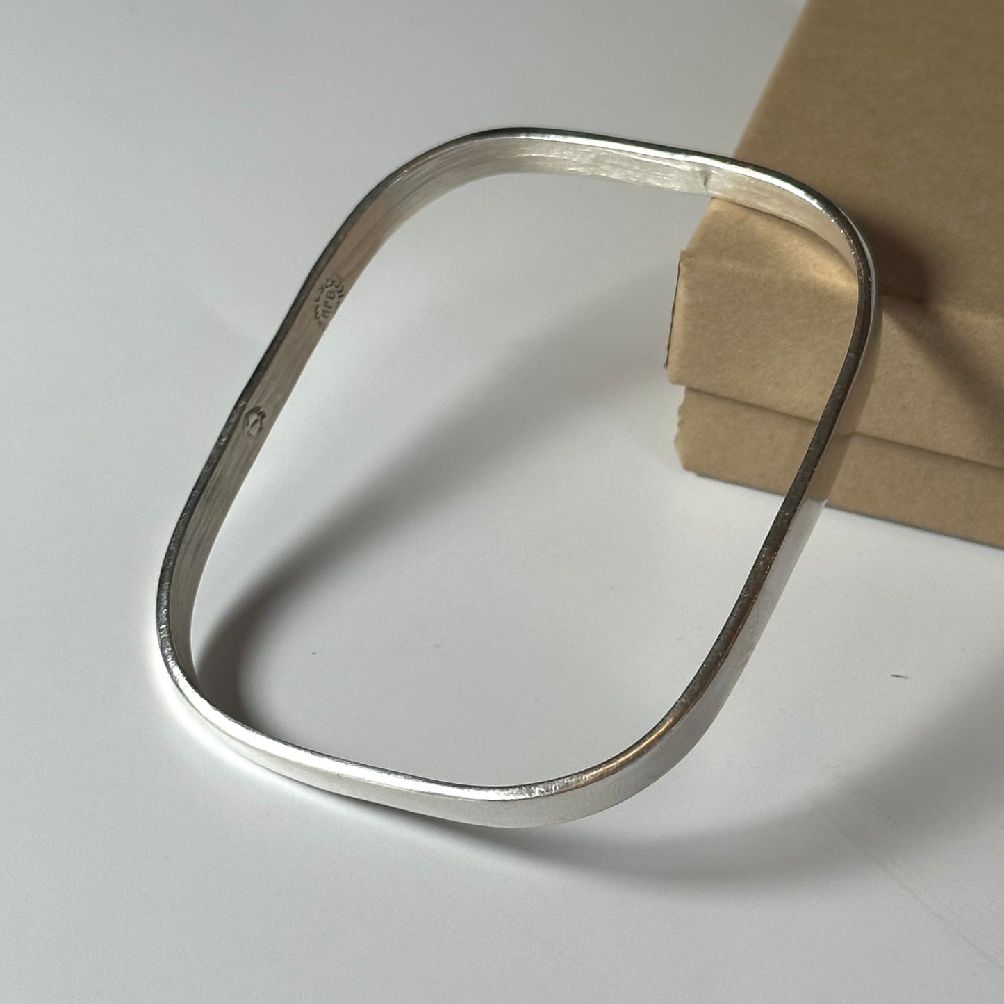 Vintage Mexican Silver Rounded Rectangle Bracelet