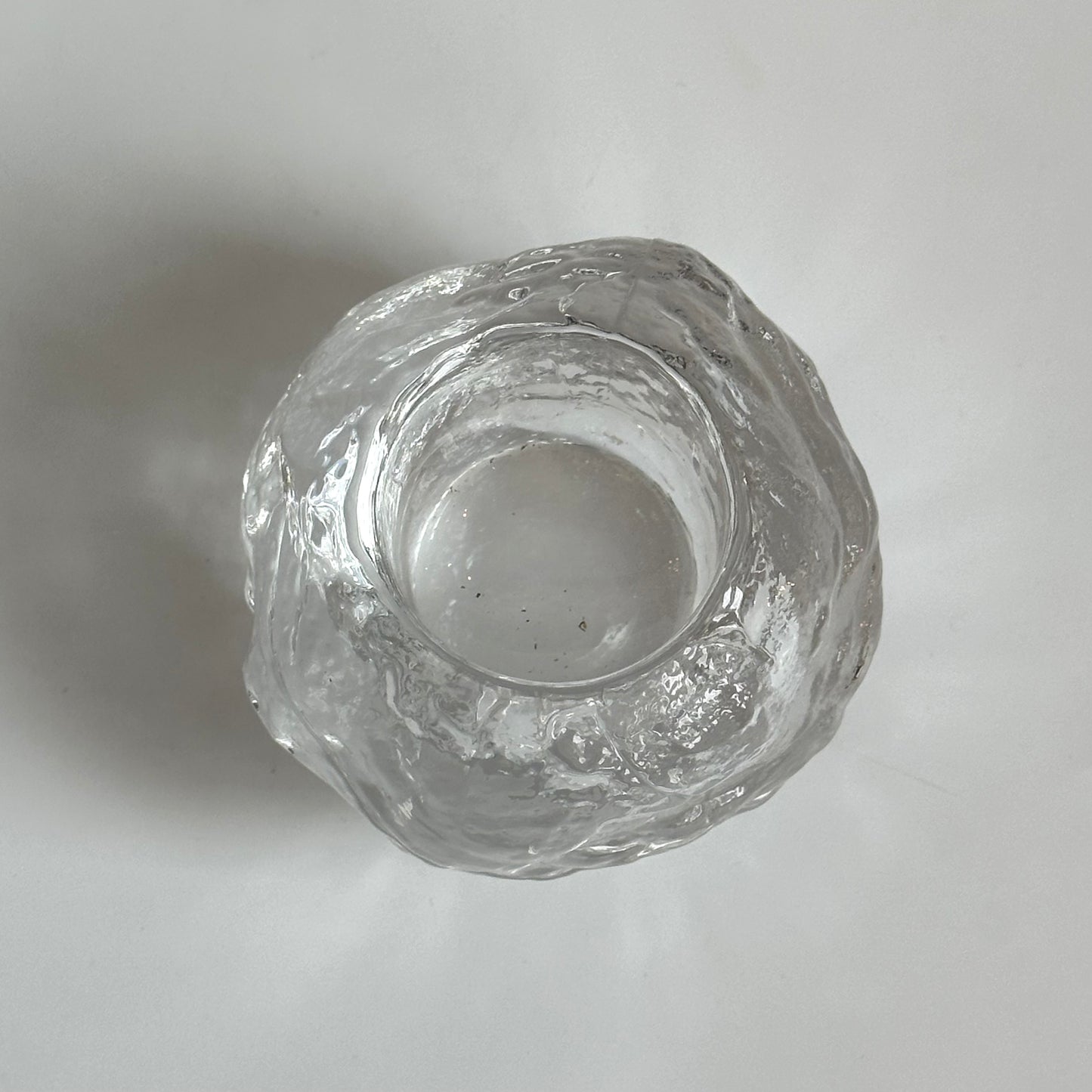 Vintage Kosta Boda Glass Snowball Candle Holder