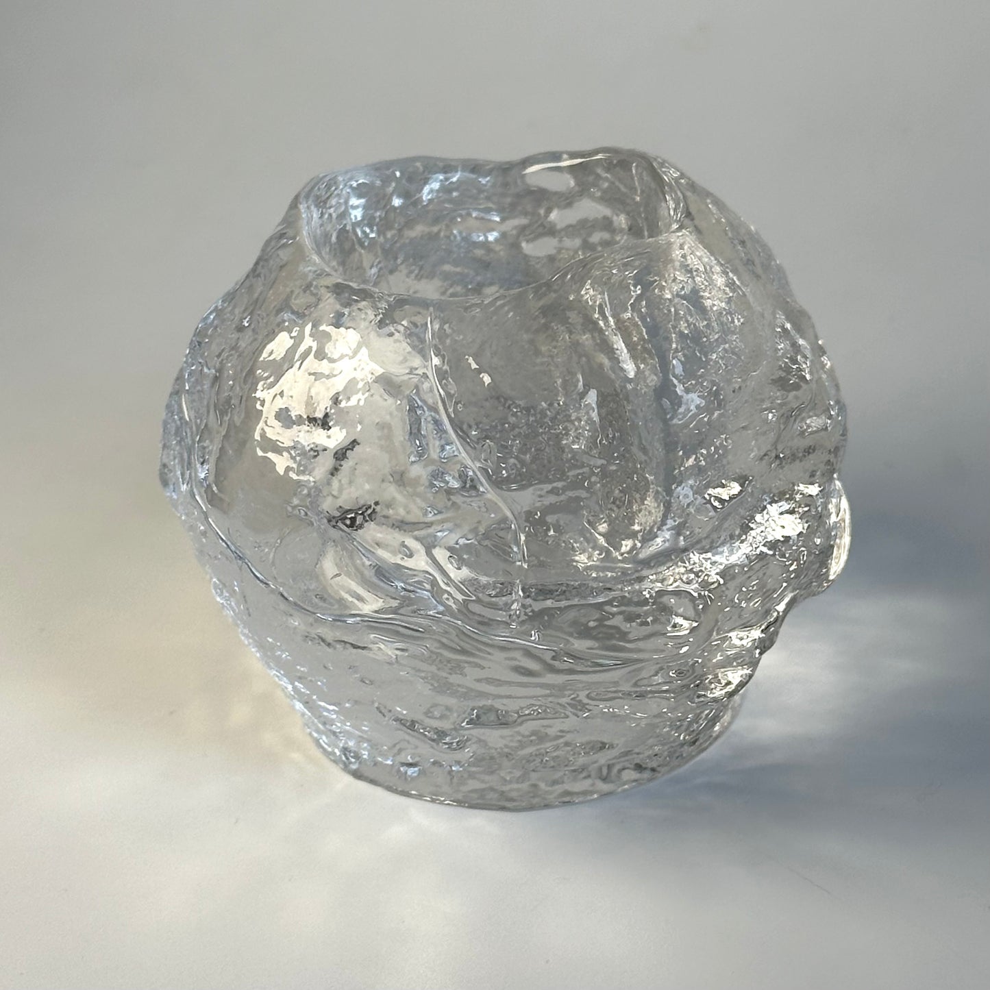 Vintage Kosta Boda Glass Snowball Candle Holder