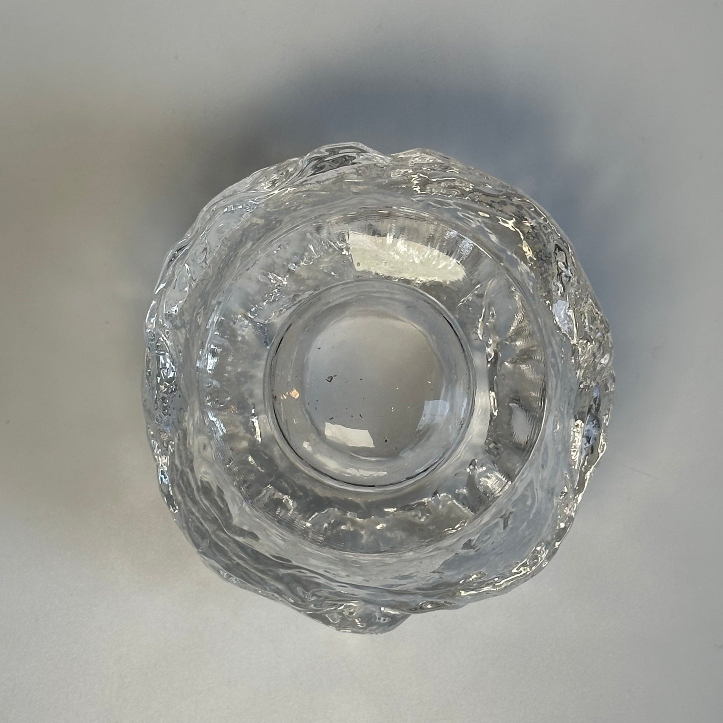 Vintage Kosta Boda Glass Snowball Candle Holder