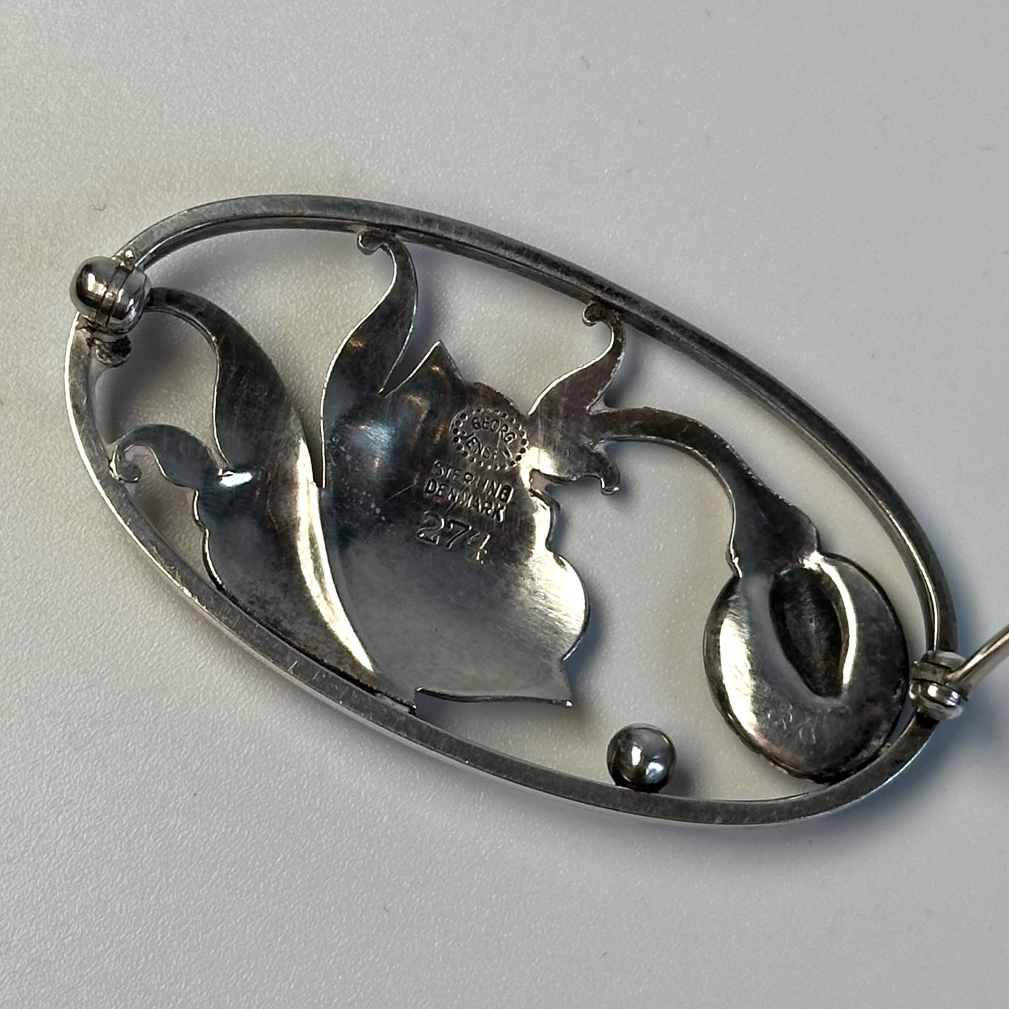 Vintage Georg Jensen Sterling Floral Brooch