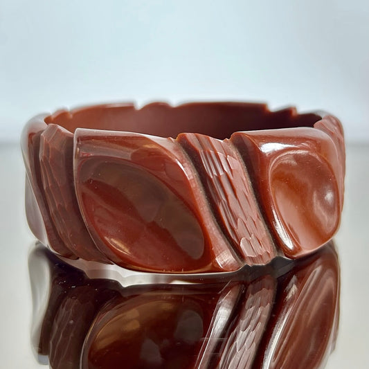 Vintage Chocolate Bakelite Bangle Bracelet