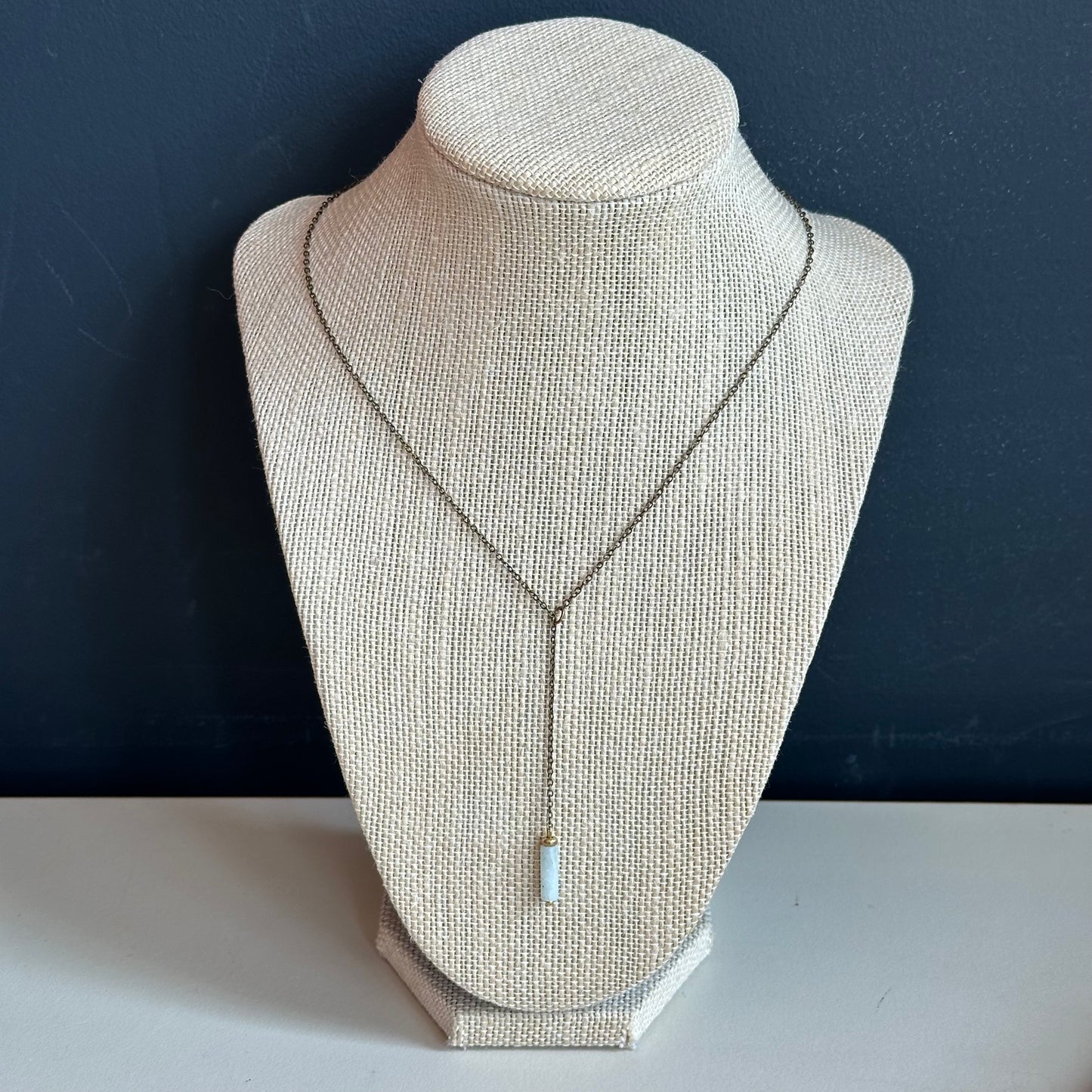 Boho Designs by Katya Necklace #5 Amazonite & Brass