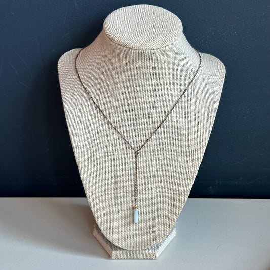 Boho Designs by Katya Necklace #5 Amazonite & Brass