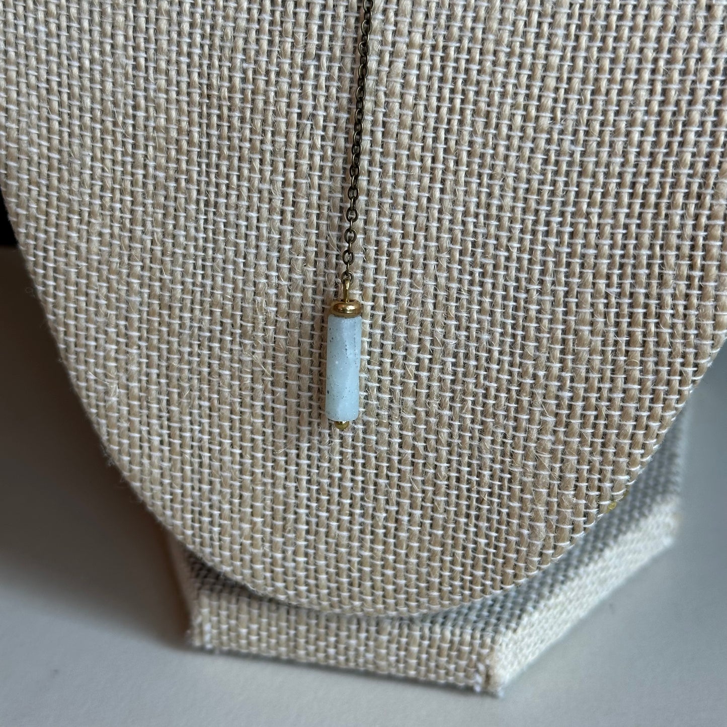 Boho Designs by Katya Necklace #5 Amazonite & Brass