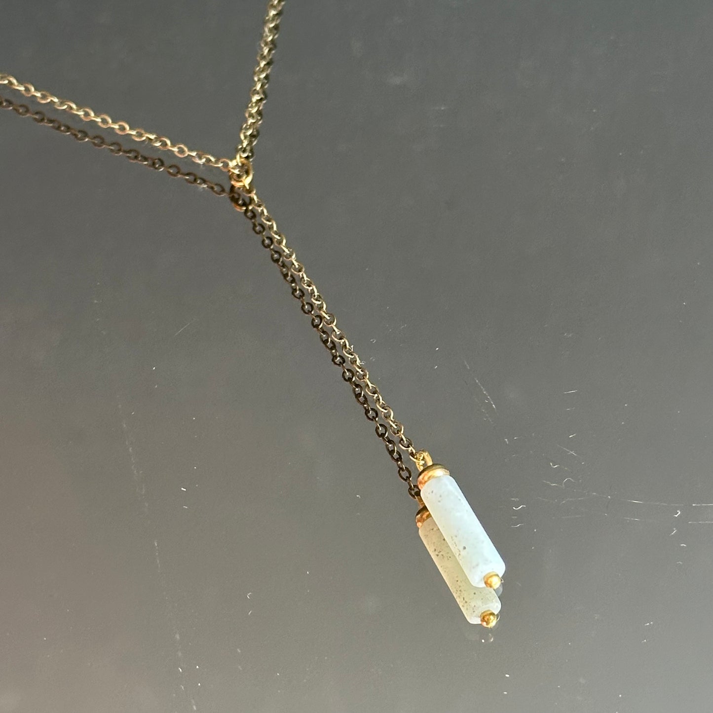 Boho Designs by Katya Necklace #5 Amazonite & Brass
