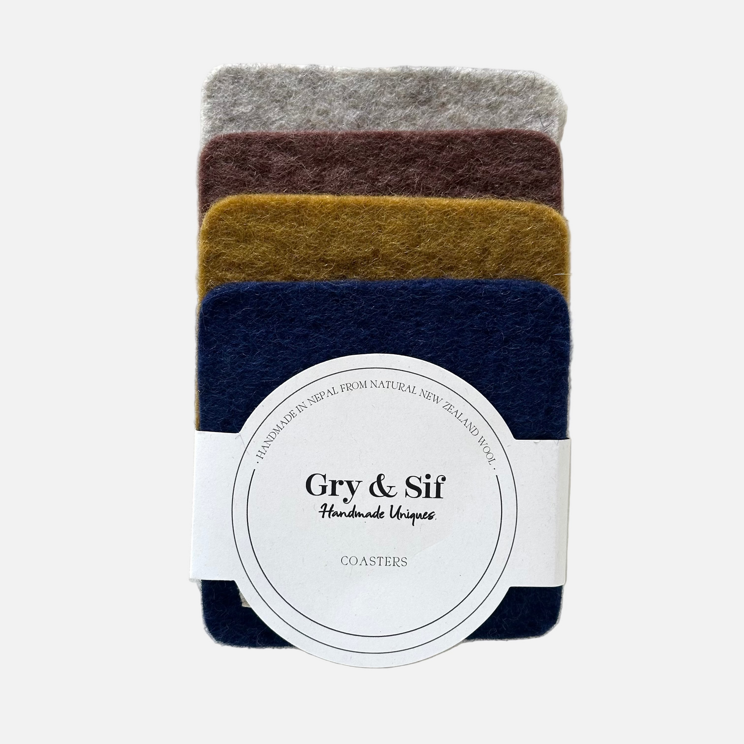 Gry & Sif Felt Square Coasters - Set of 4