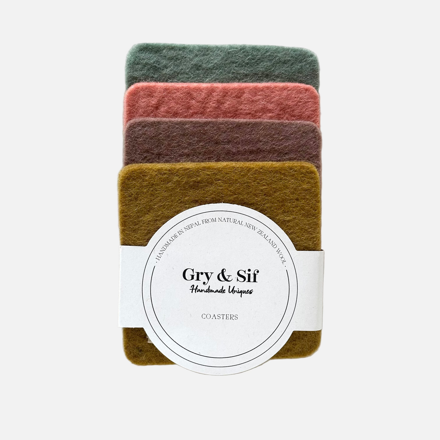 Gry & Sif Felt Square Coasters - Set of 4