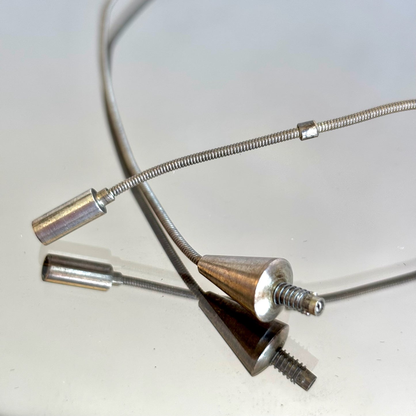 Vintage Sterling and Lucite Conical Necklace