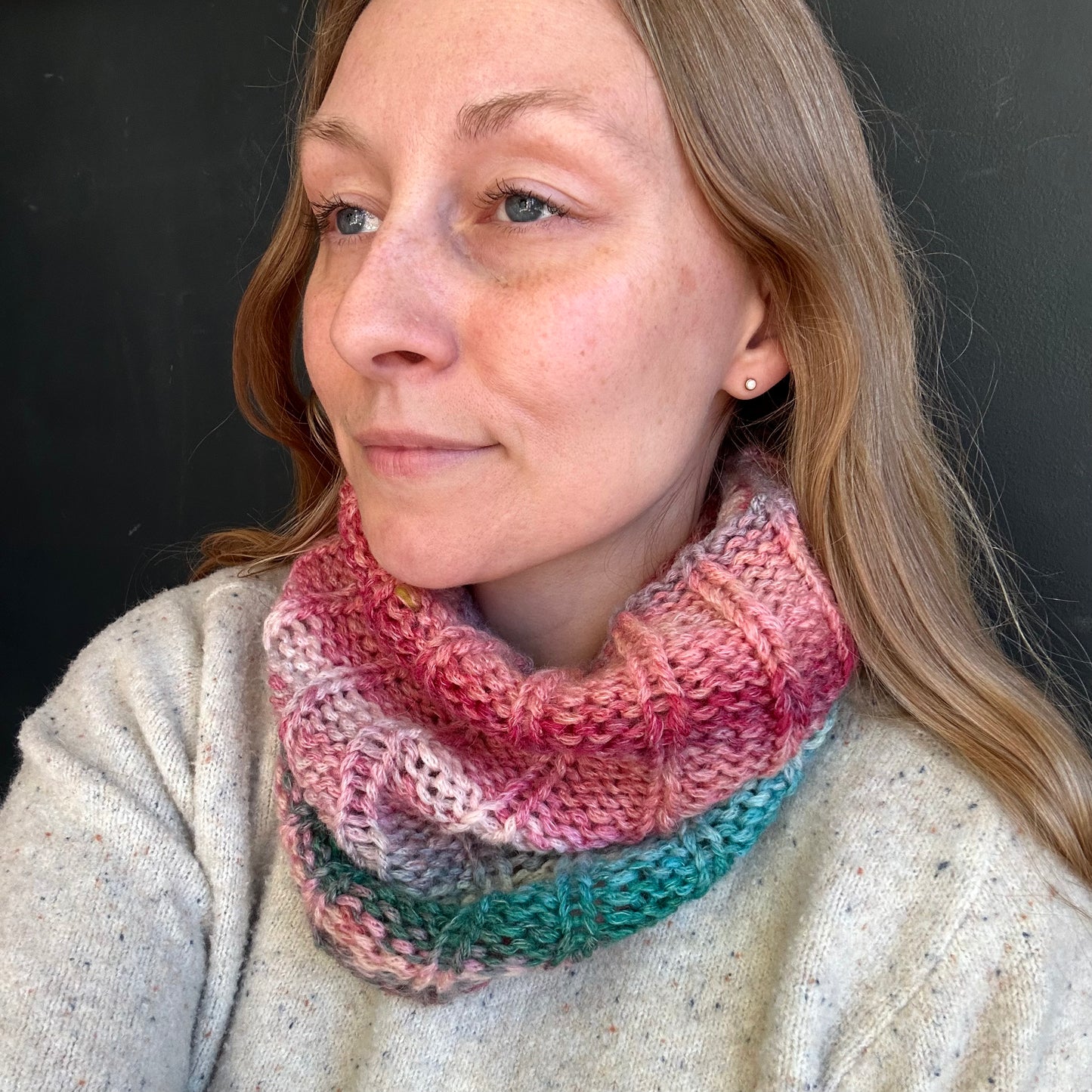 Percy Knits Rainbow Cowl Scarf