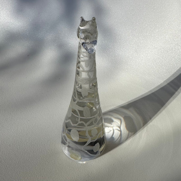 Vintage Kosta Boda Glass Etched Giraffes