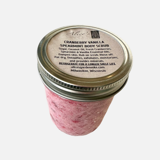 Alice's Garden Cranberry Vanilla Spearmint Body Scrub