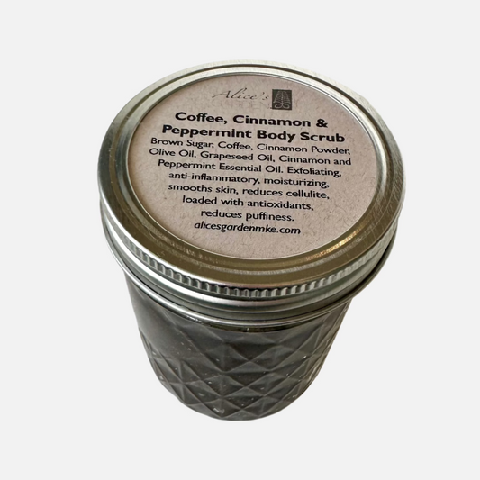 Alice's Garden Coffee Cinnamon, Peppermint Body Scrub