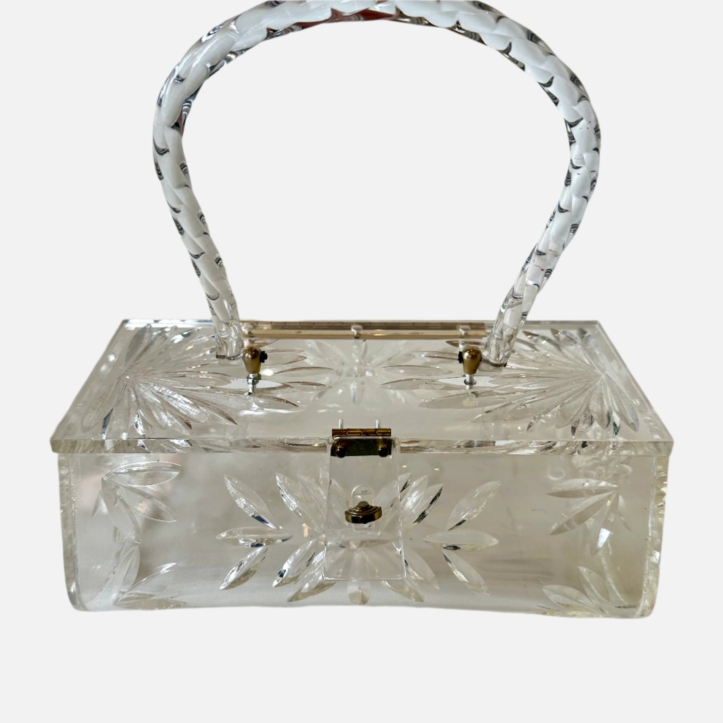 Vintage Clear Lucite Purse (1126b)