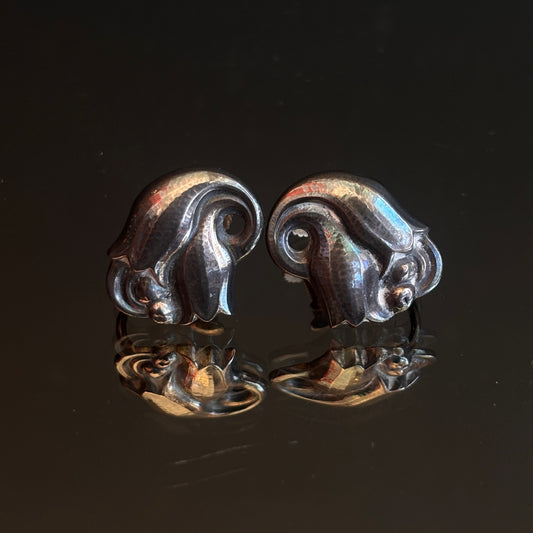 Vintage Georg Jensen Tulip Earrings #100