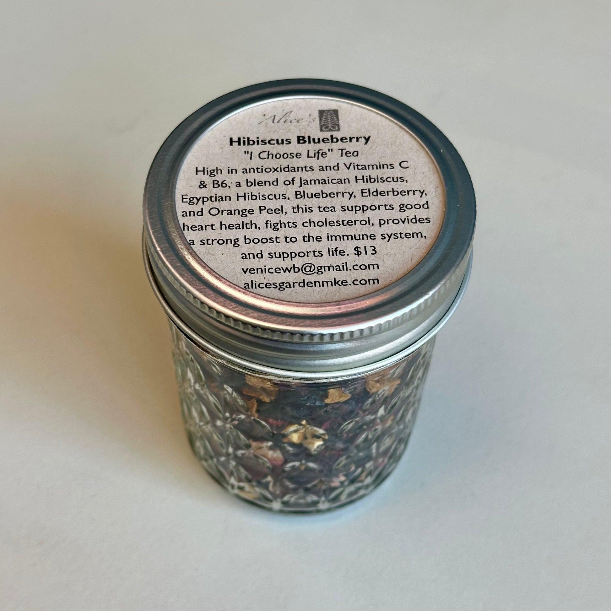Alice's Garden Hibiscus Blueberry "I Choose Life" tea