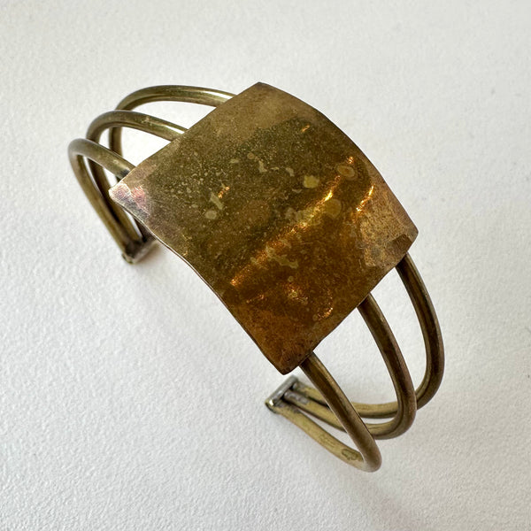 Vintage 1970's Brass Bangle Bracelet (33)