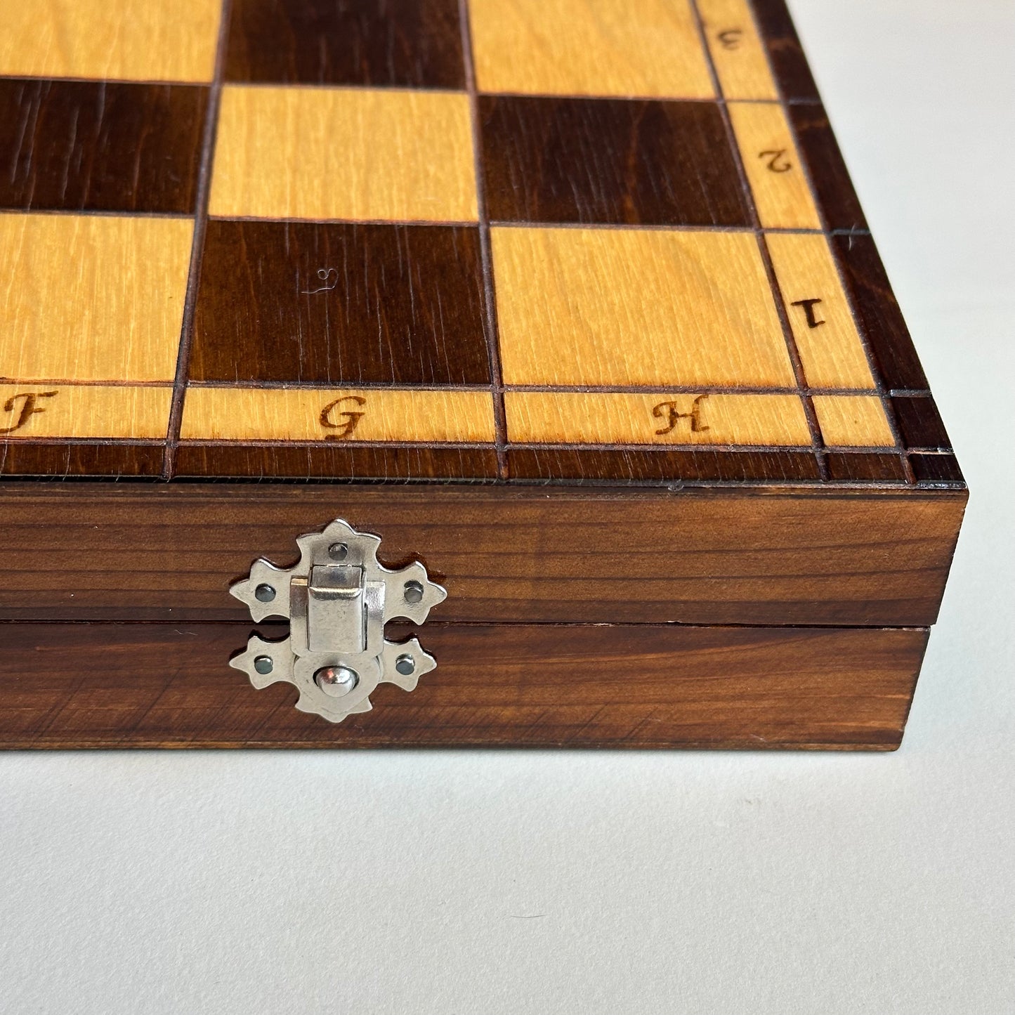 Vintage Eastern European Hand Painted Wood Chess Set