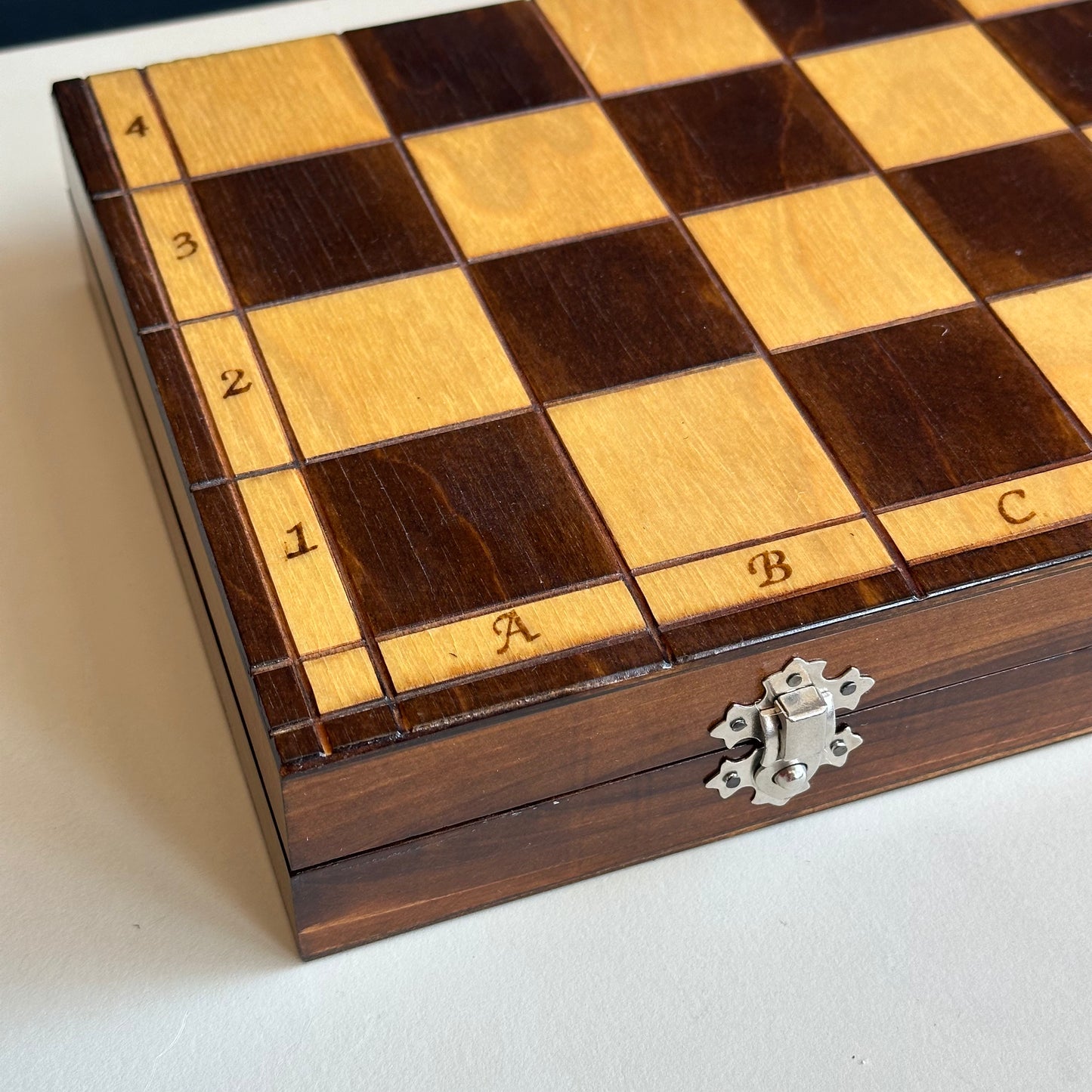 Vintage Eastern European Hand Painted Wood Chess Set