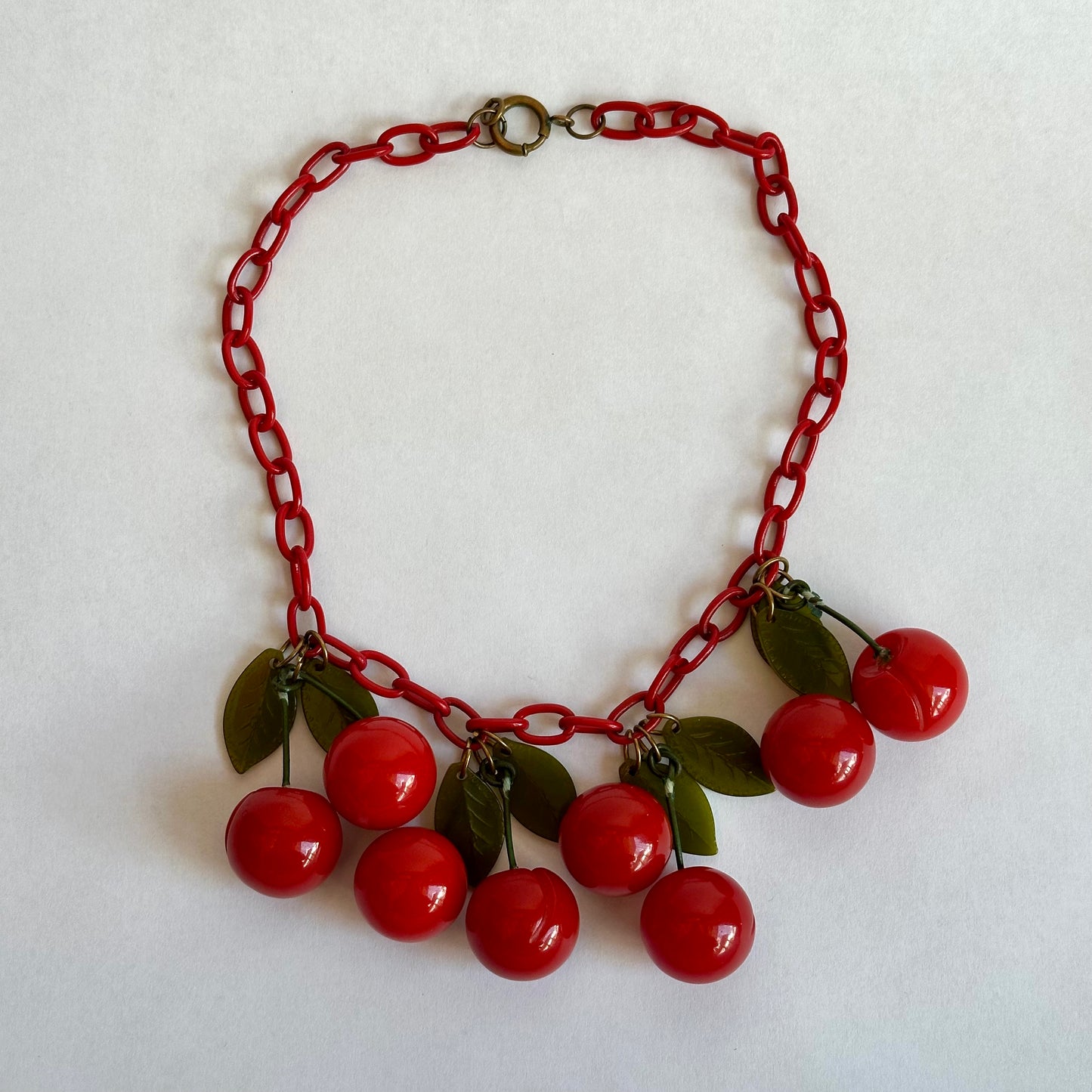 Vintage Bakelite Cherry Necklace