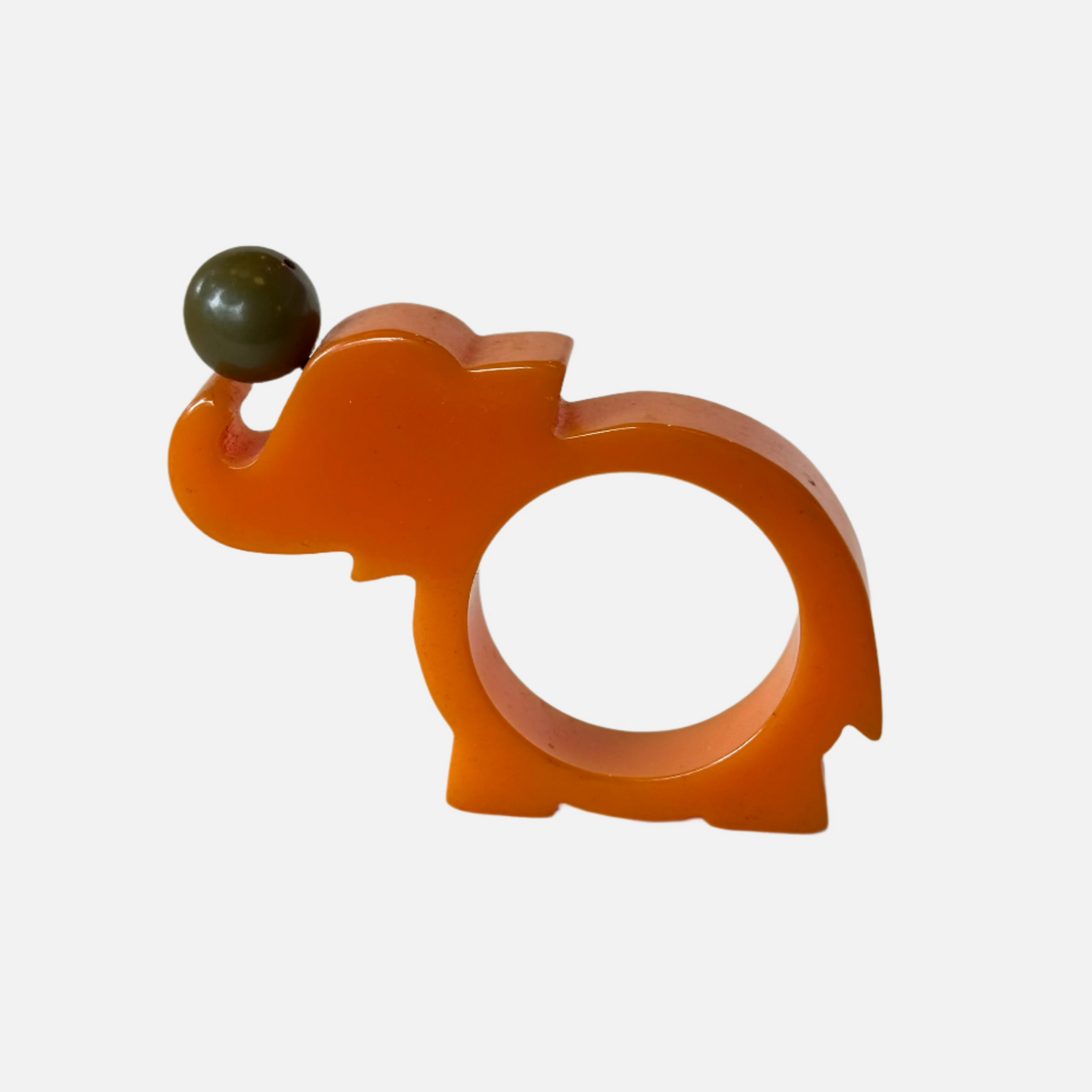 Vintage Catalin (Bakelite) Elephant Napkin Ring