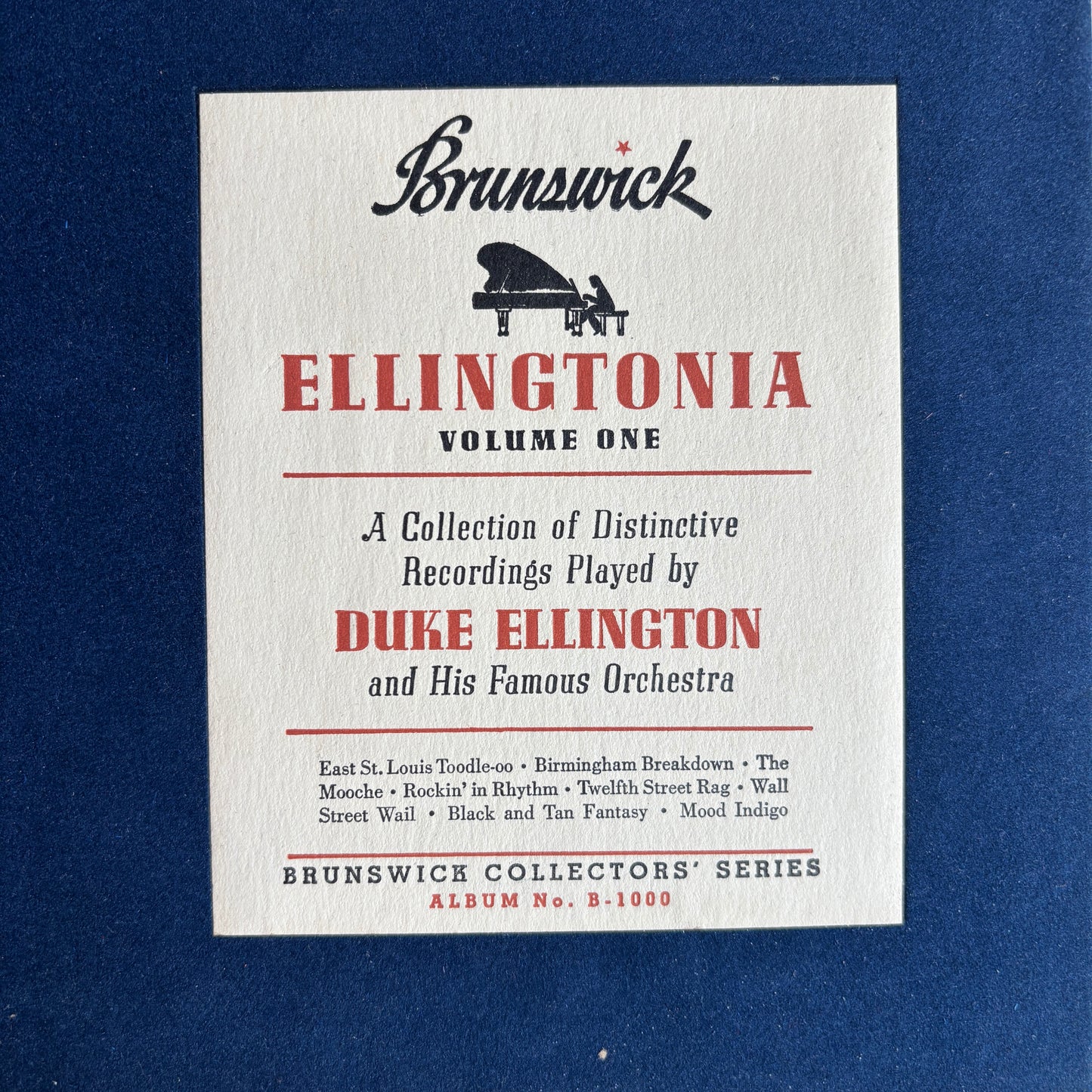 Vintage Ellingtonia Volume 1 78 RPM Album Set