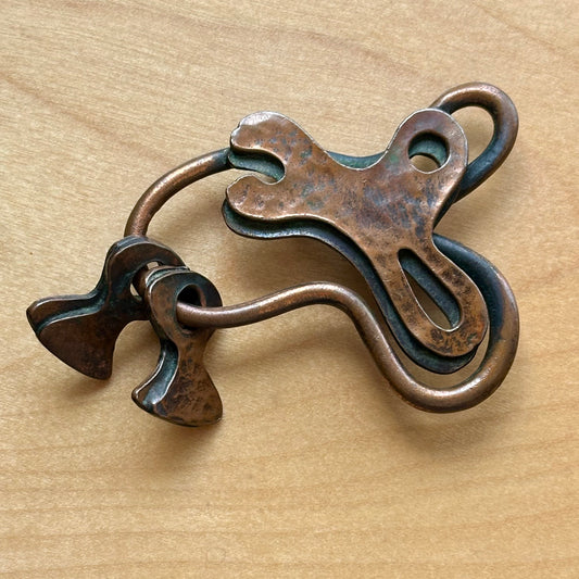 Vintage Rebajes Copper Amoeba Brooch