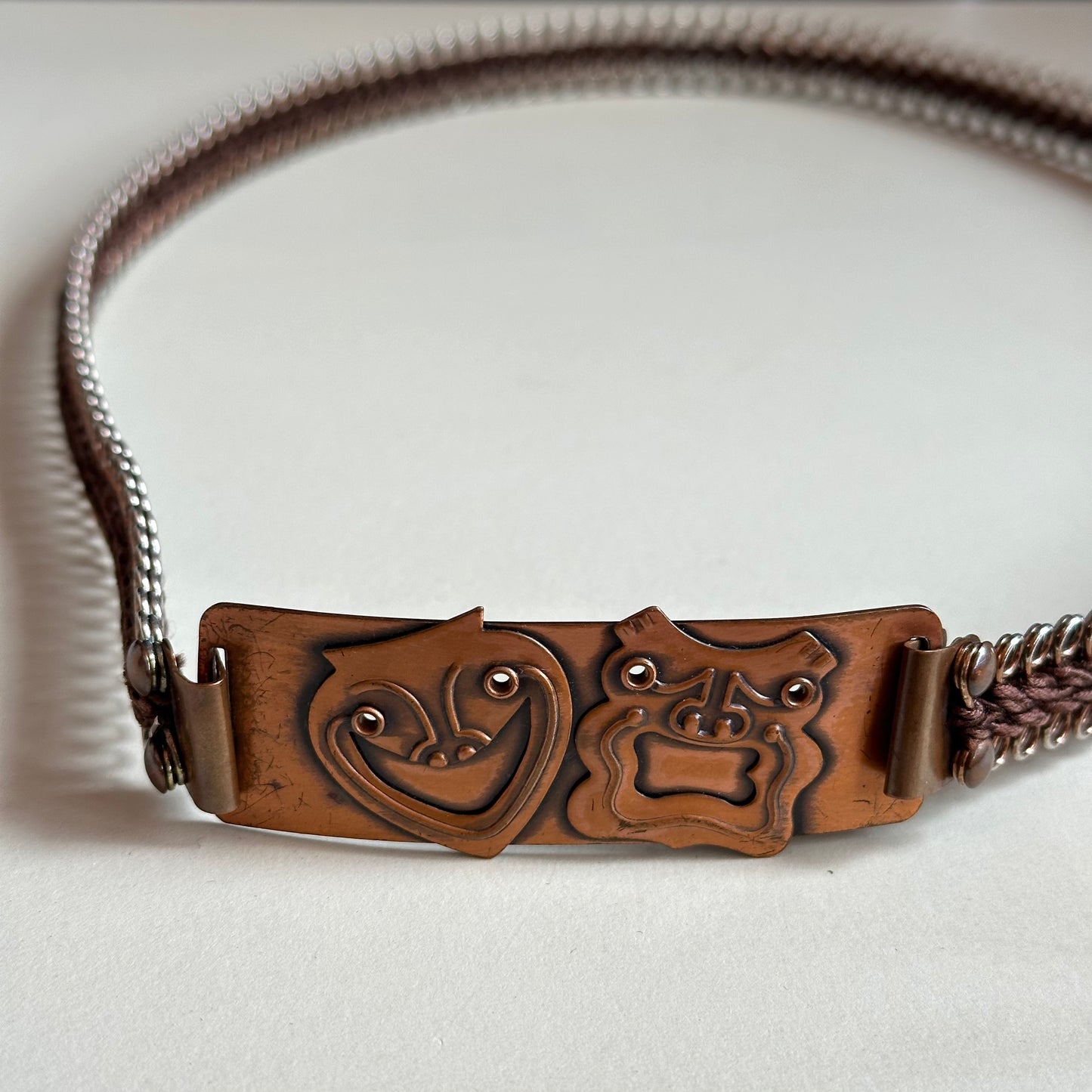 Vintage Rebajes Copper Stretch Belt