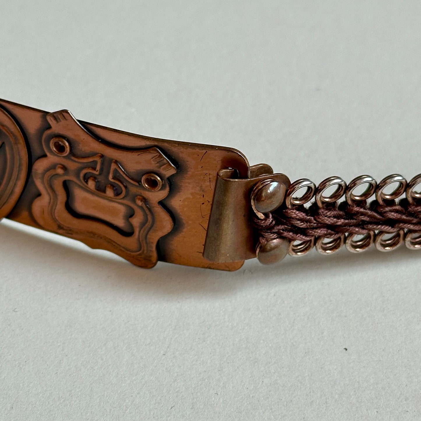 Vintage Rebajes Copper Stretch Belt