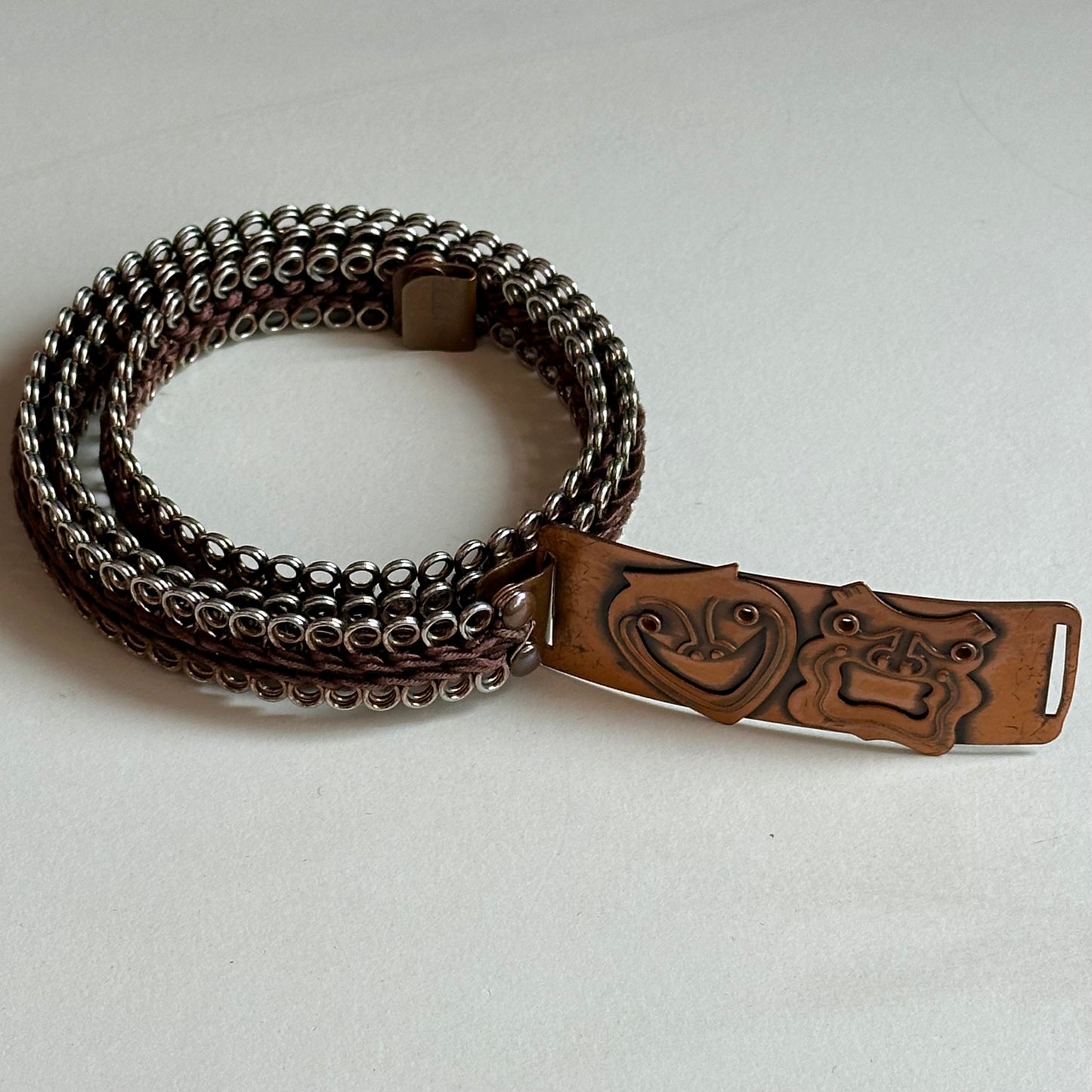 Vintage Rebajes Copper Stretch Belt