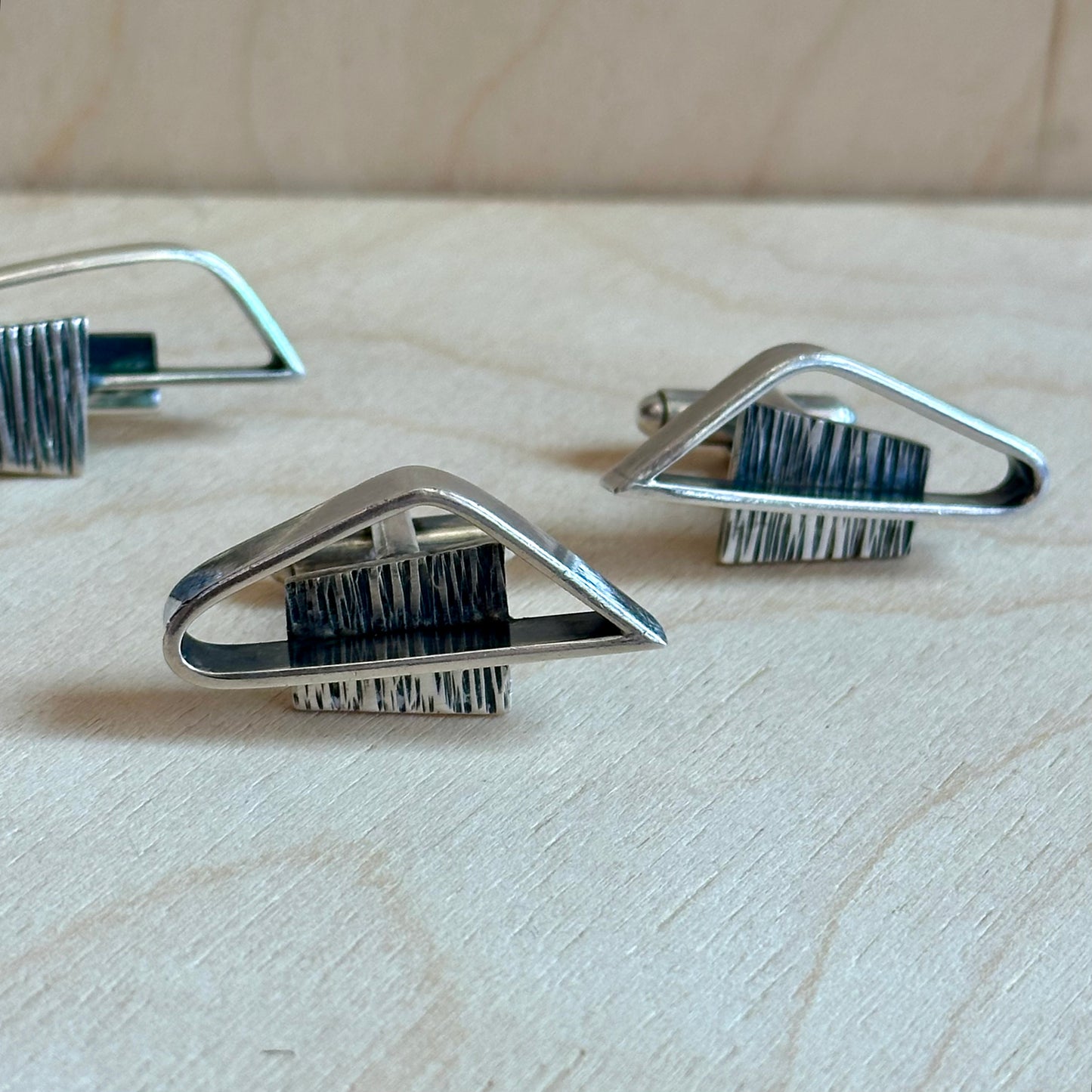 Vintage Henry Steig Sterling Tie Bar & Cufflinks Set