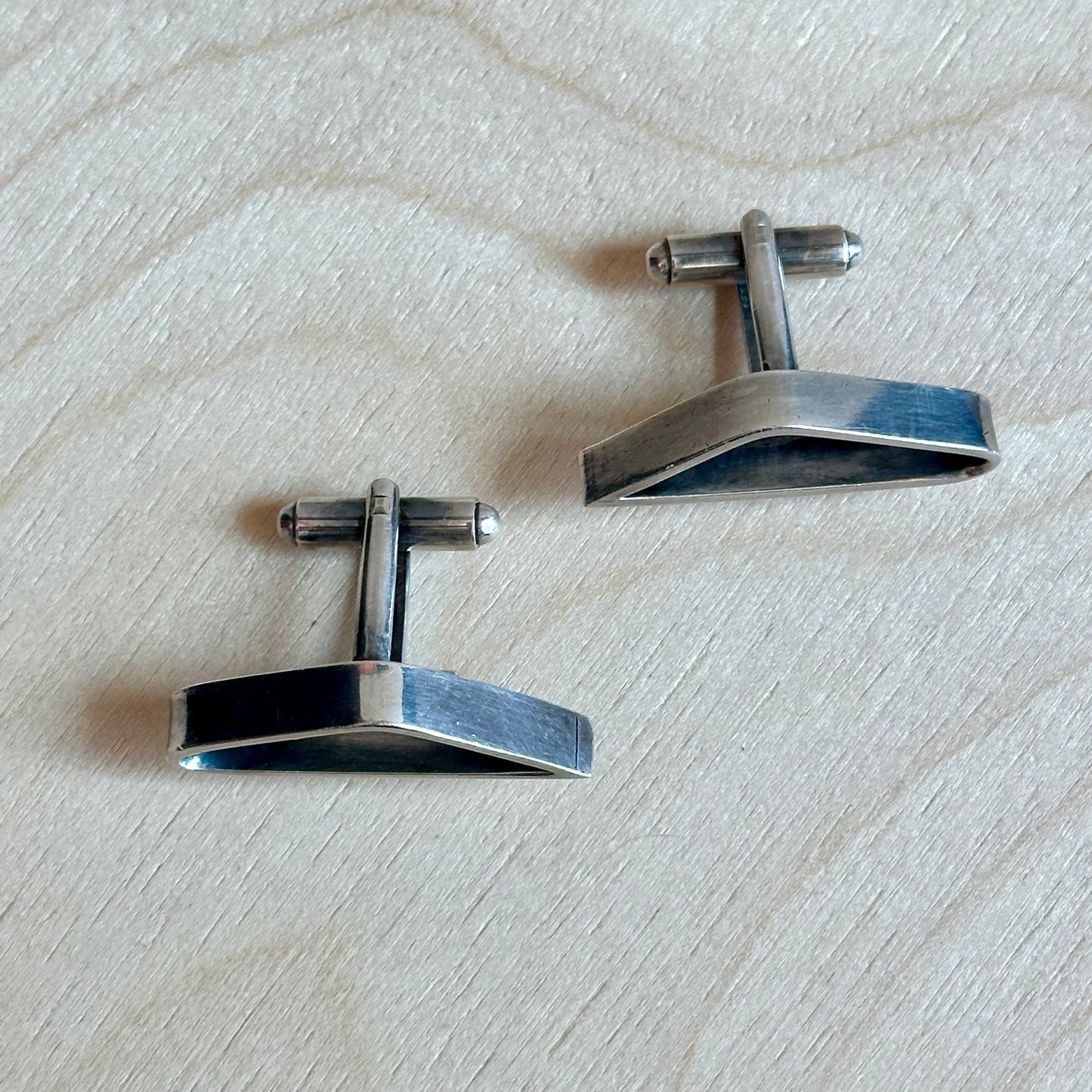 Vintage Henry Steig Sterling Tie Bar & Cufflinks Set