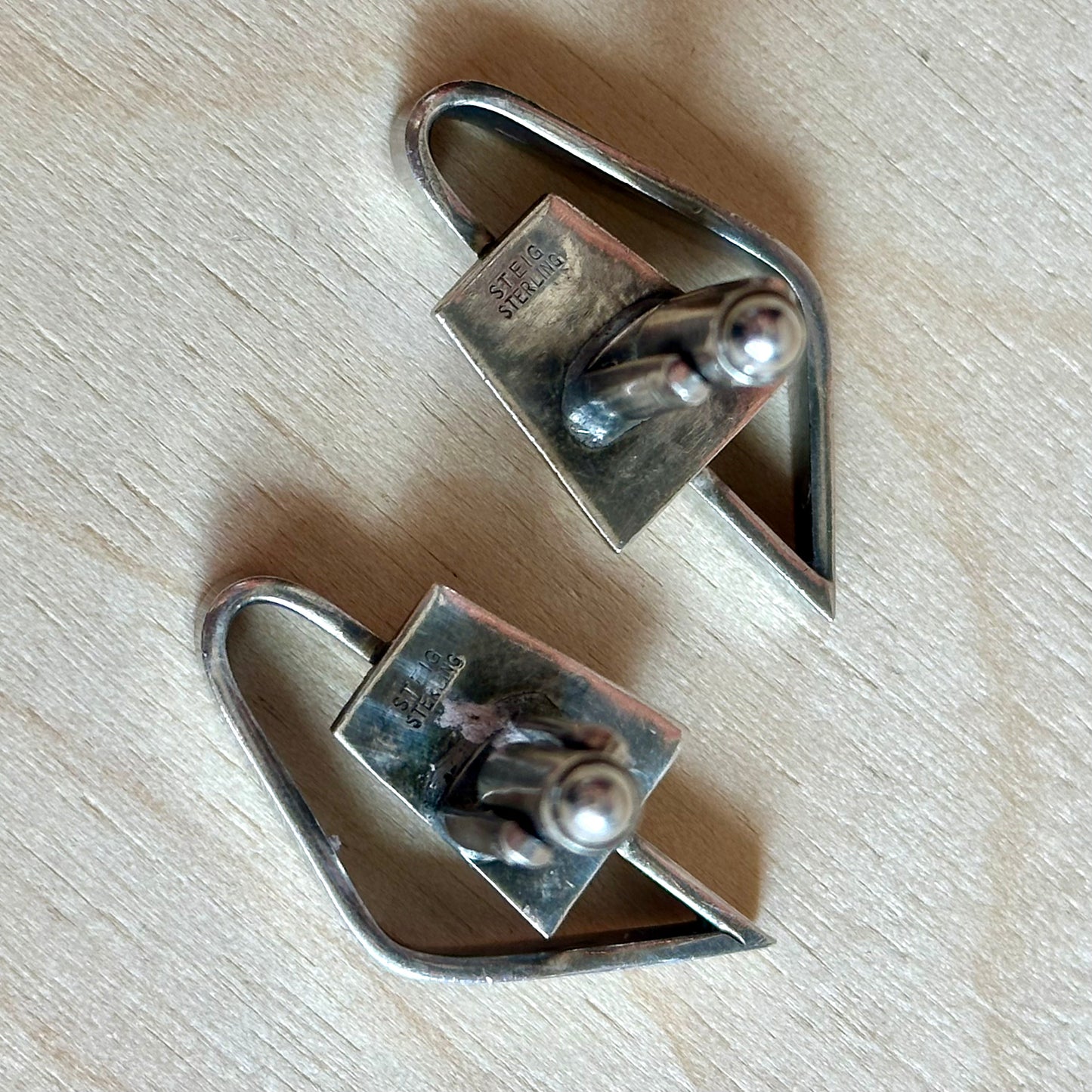 Vintage Henry Steig Sterling Tie Bar & Cufflinks Set