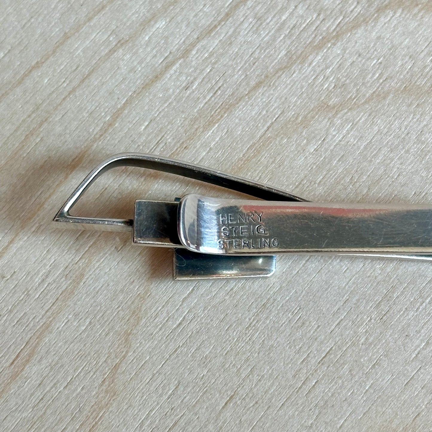 Vintage Henry Steig Sterling Tie Bar & Cufflinks Set