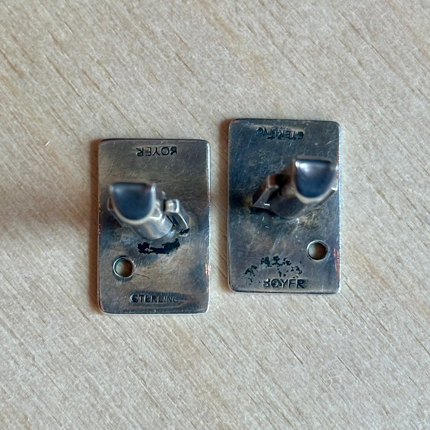 Vintage Boyer Modernist Sterling Silver Cufflinks