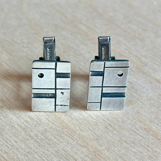 Vintage Boyer Modernist Sterling Silver Cufflinks