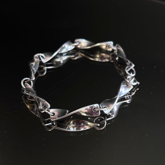 Vintage Taxco Mexican Silver Twist Bracelet