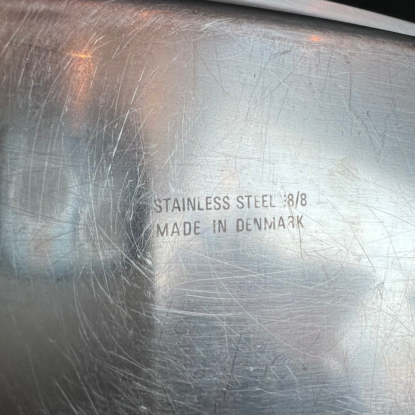 Vintage Danish Stainless Steel Butter Dish