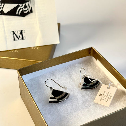 Vintage Metropolitan Museum Deskey Deco Fan Earrings