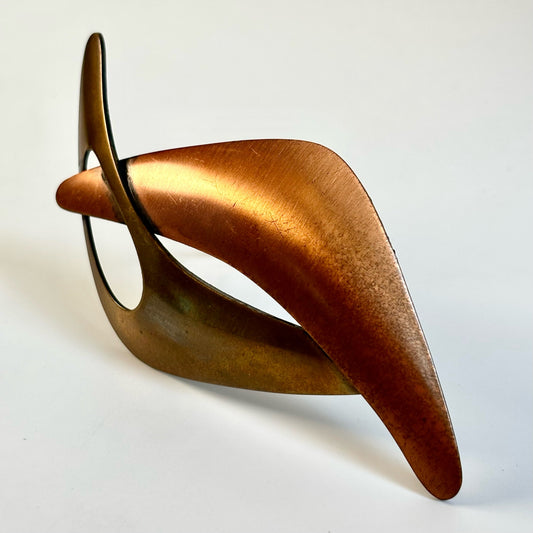 Vintage KIM Brass & Copper Brooch
