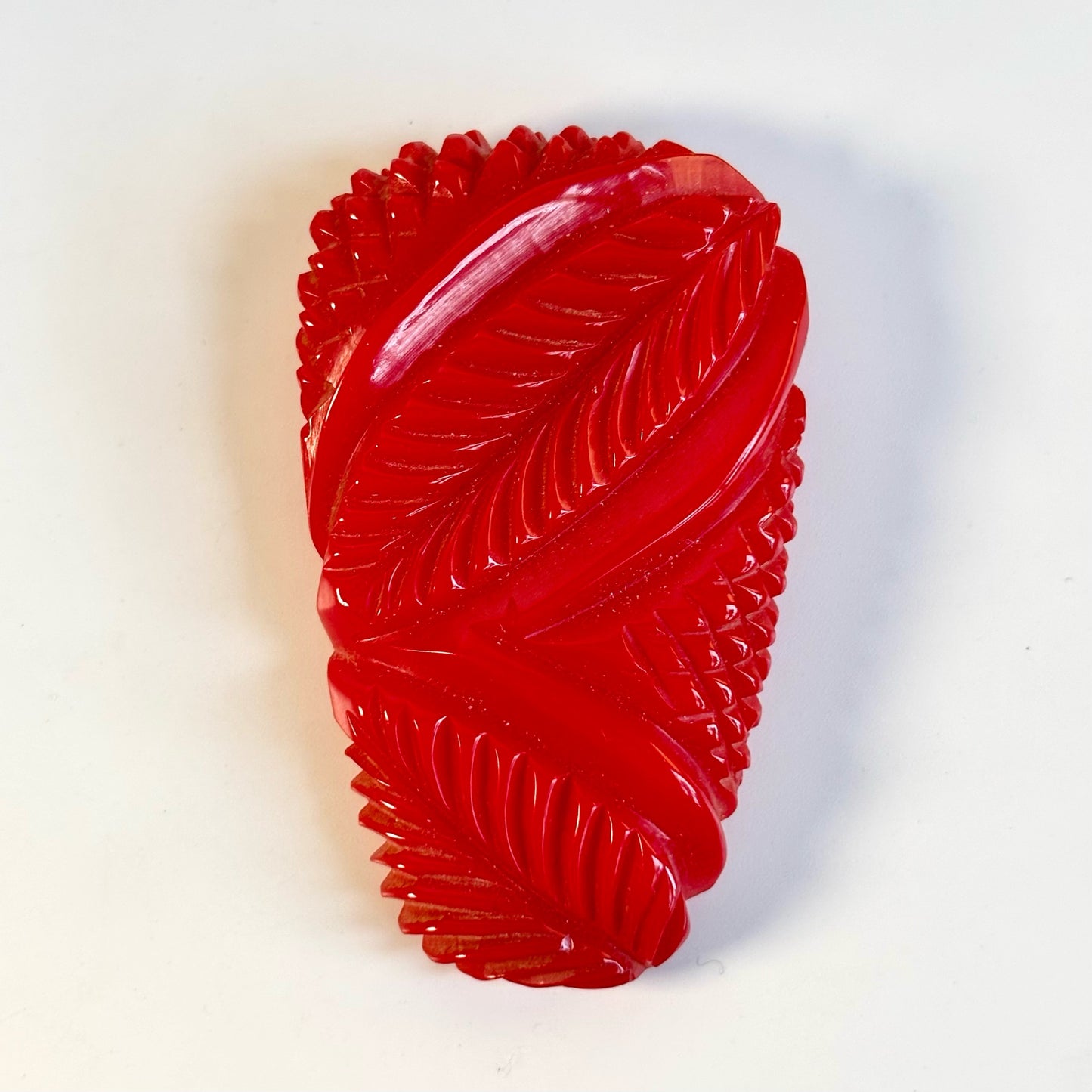 Vintage Bakelite Cherry Red Lapel Pin