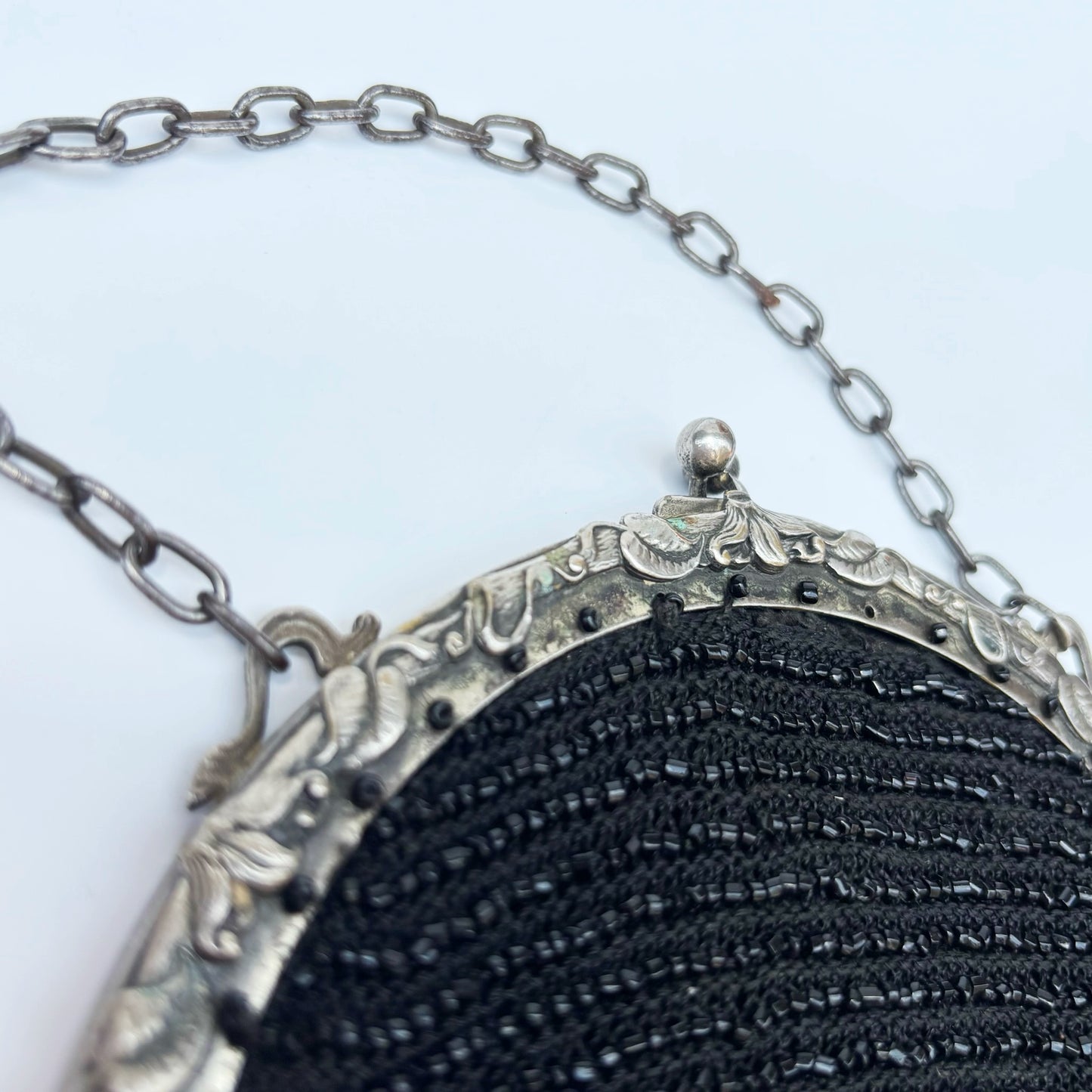 Vintage Black Beaded Bag