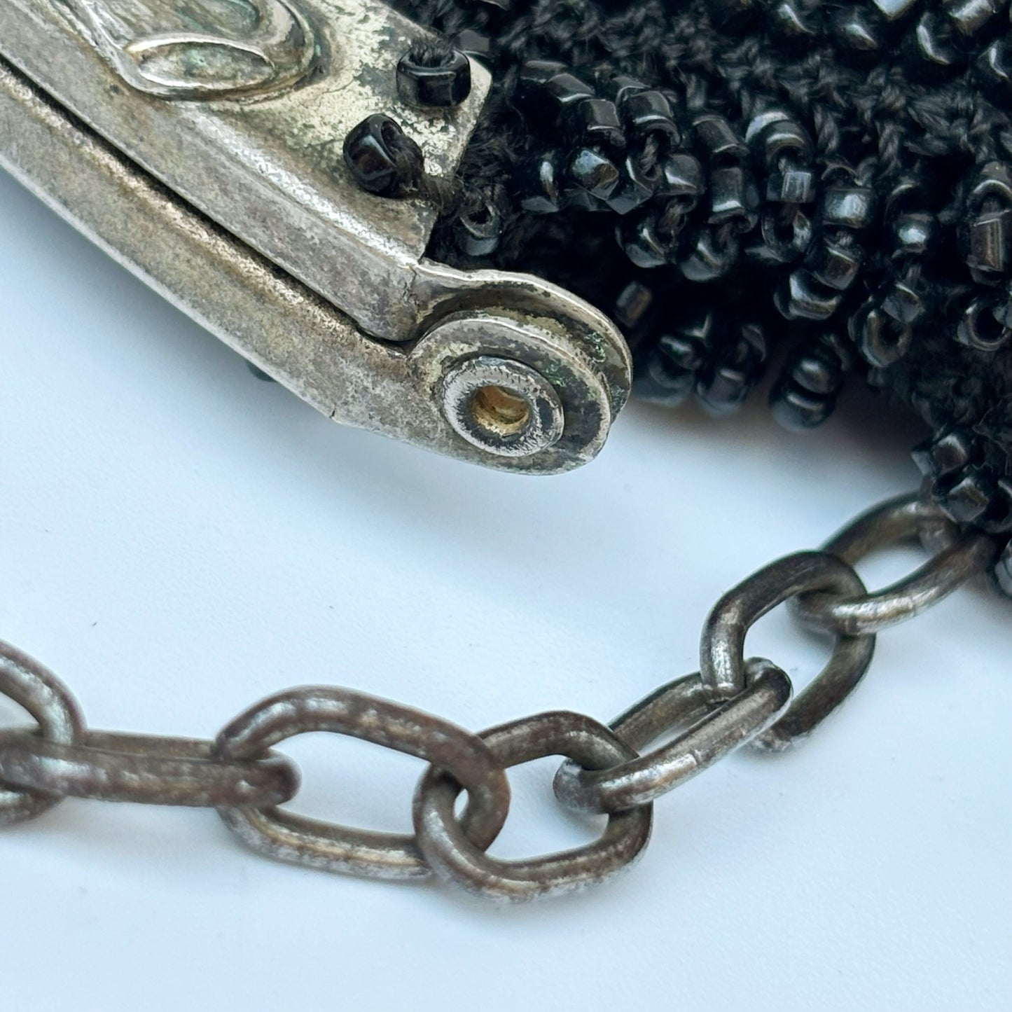 Vintage Black Beaded Bag