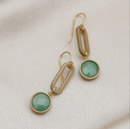 Cival Collective Nevyn Green Aventurine Earrings