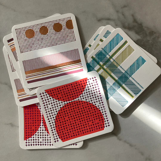 Bay View Printing Pattern Play Coasters: Set of Nine