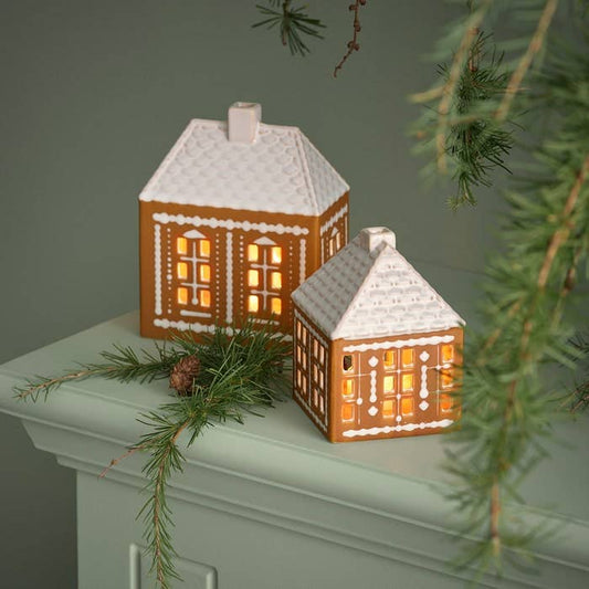 Kahler Gingerbread House Tealight Holders