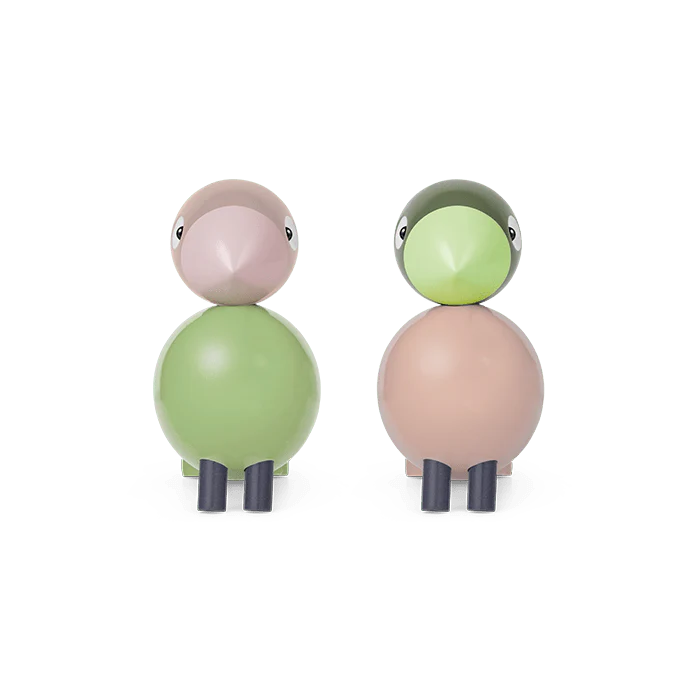 Kay Bojesen Love Birds Light Green & Rose